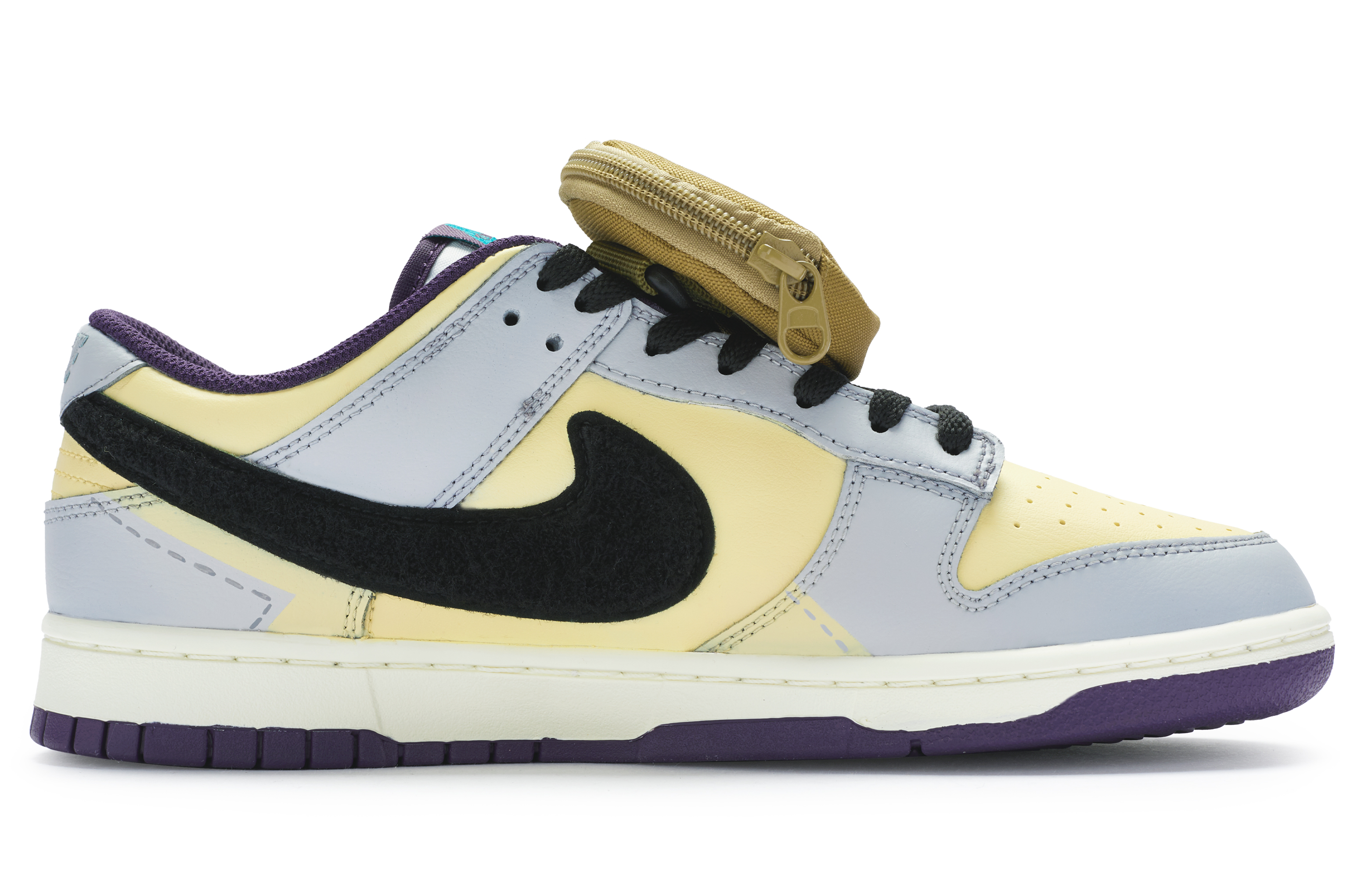 Order Nike Dunk Low Retro "Lana Gris/Amarillo/Morado" DQ7683-100(Team80-男款荒野求生)