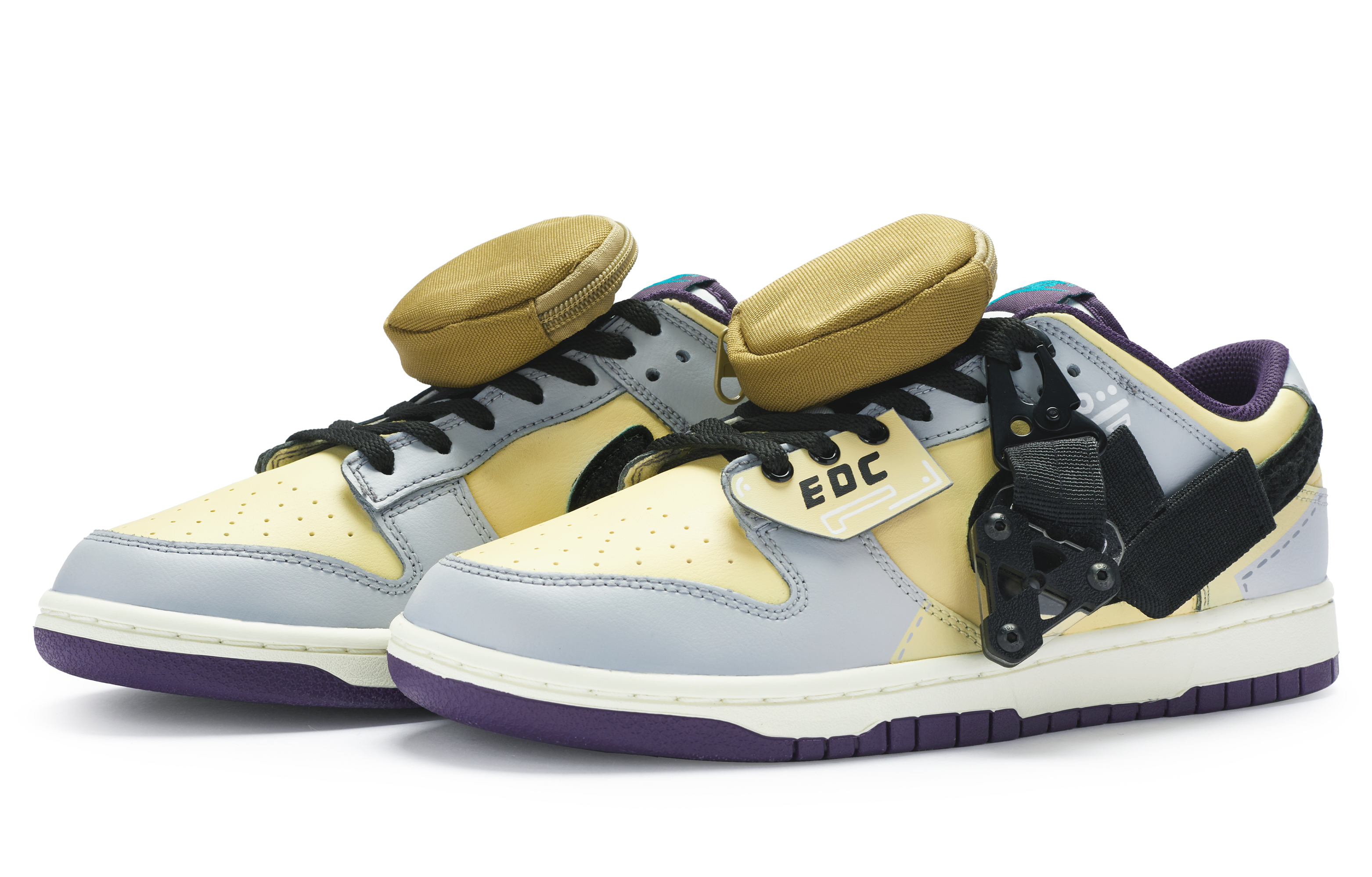 Lookbook Nike Dunk Low Retro "Lana Gris/Amarillo/Morado" DQ7683-100(Team80-男款荒野求生)