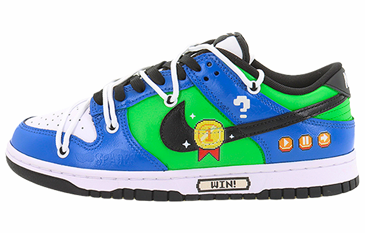 Buy [Zapatillas Personalizadas] Nike Dunk Low Retro 'Azul Verde Blanco Ganador' DD1391-100(Team10--一举夺魁)