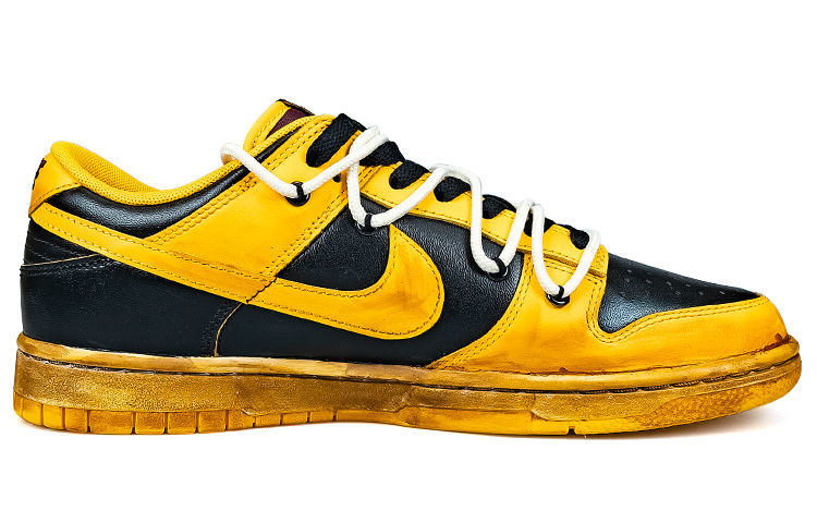 Order Zapatillas Nike Dunk Low Retro 'Amarillo Negro - Racing Desgastado' DD1391-702(TeamNine-做旧乔斯特956)