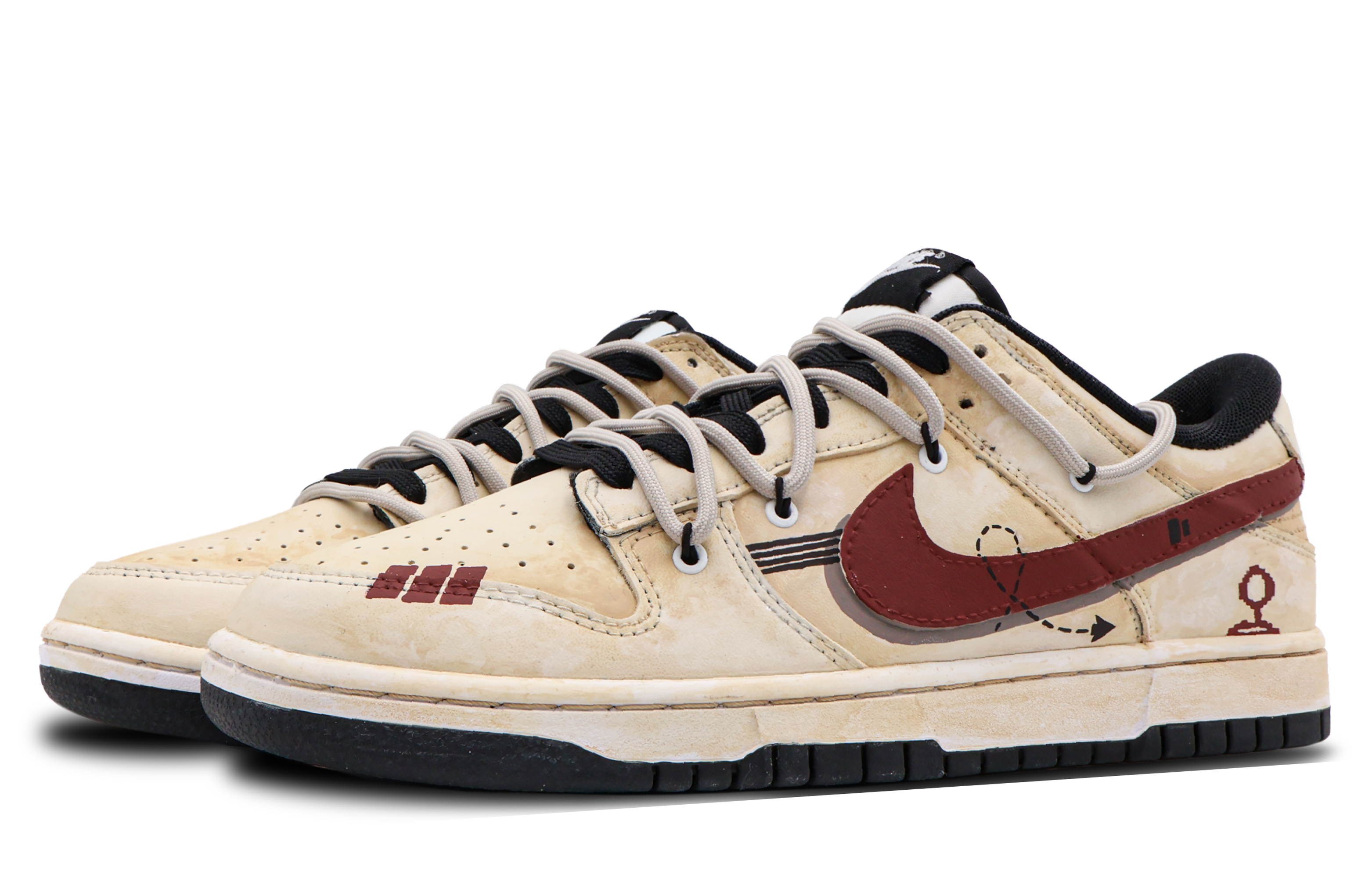 Buy [Custom Shoes] Nike Dunk Low Retro 'Yellow Brown' - Novelship