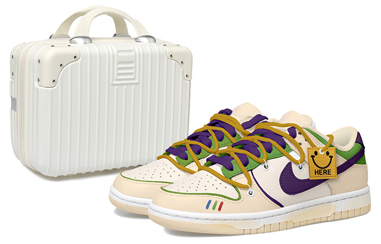[Custom Shoes] Nike Dunk Low Retro 'Yellow Purple Green Smile'