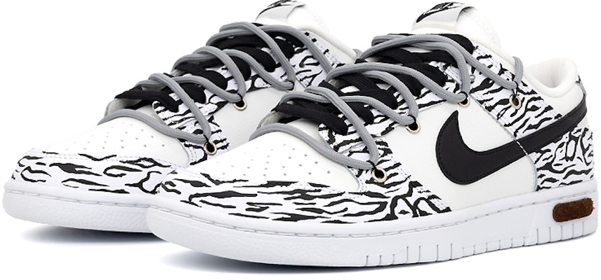 나이키 덩크 로우 레트로 '지브라 그래피티' (커스텀) DJ6188-101(Team-肆斑马涂鸦手绘男款) Lookbook 나이키 덩크 로우 레트로 '지브라 그래피티' (커스텀) DJ6188-101(Team-肆斑马涂鸦手绘男款)