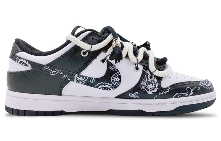 [Custom Shoes] Nike Dunk Low Retro Black White 'Hip Hop Cool Cashew Blossom with Metallic Dubrae' 圖 2