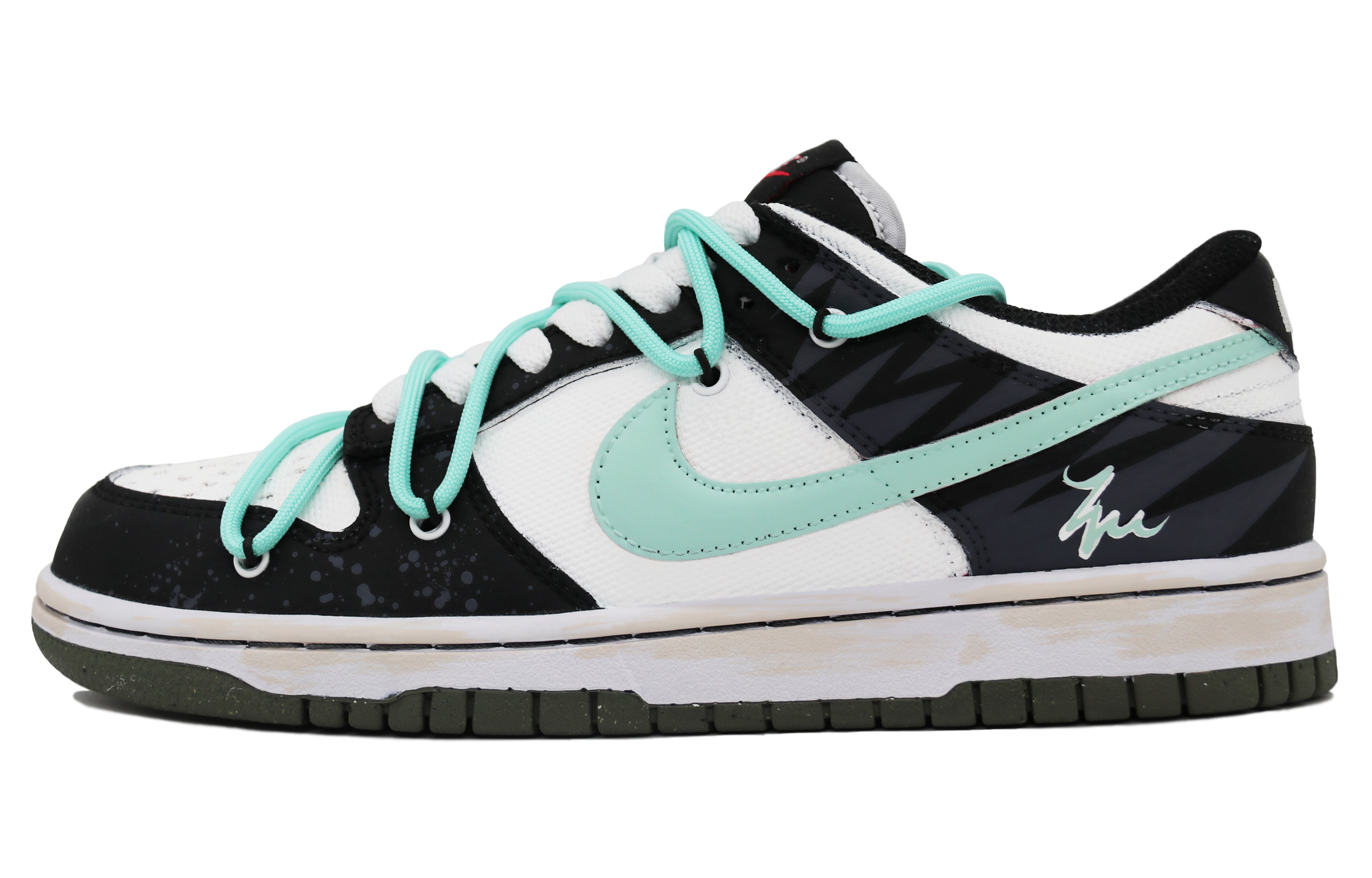 Buy [Sneakers Kustom] Nike Dunk Low Retro PRM 'Hitam Hijau - Qing Zhi Zhi Lian' DM0108-001(Team31-男款青栀之恋)