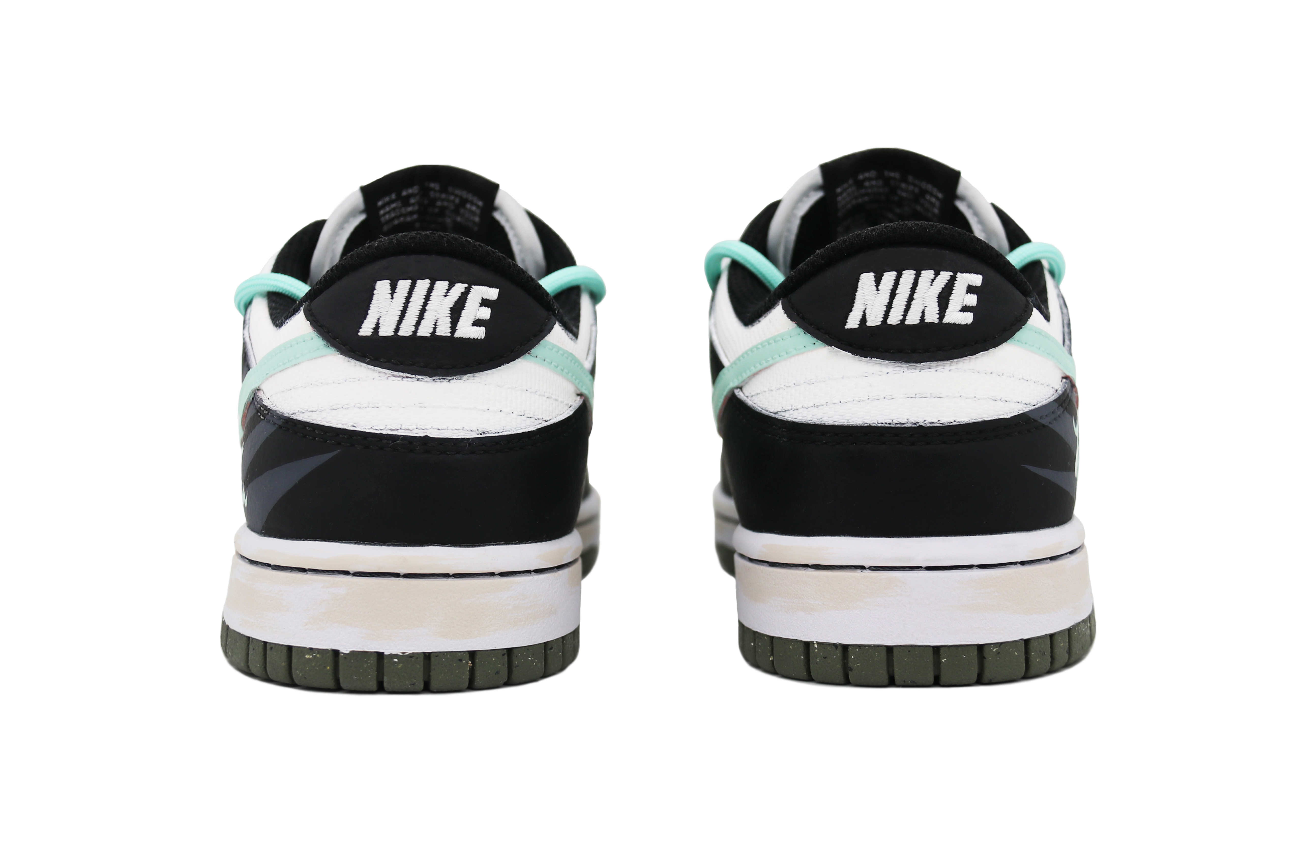 Shop [Sneakers Kustom] Nike Dunk Low Retro PRM 'Hitam Hijau - Qing Zhi Zhi Lian' DM0108-001(Team31-男款青栀之恋)