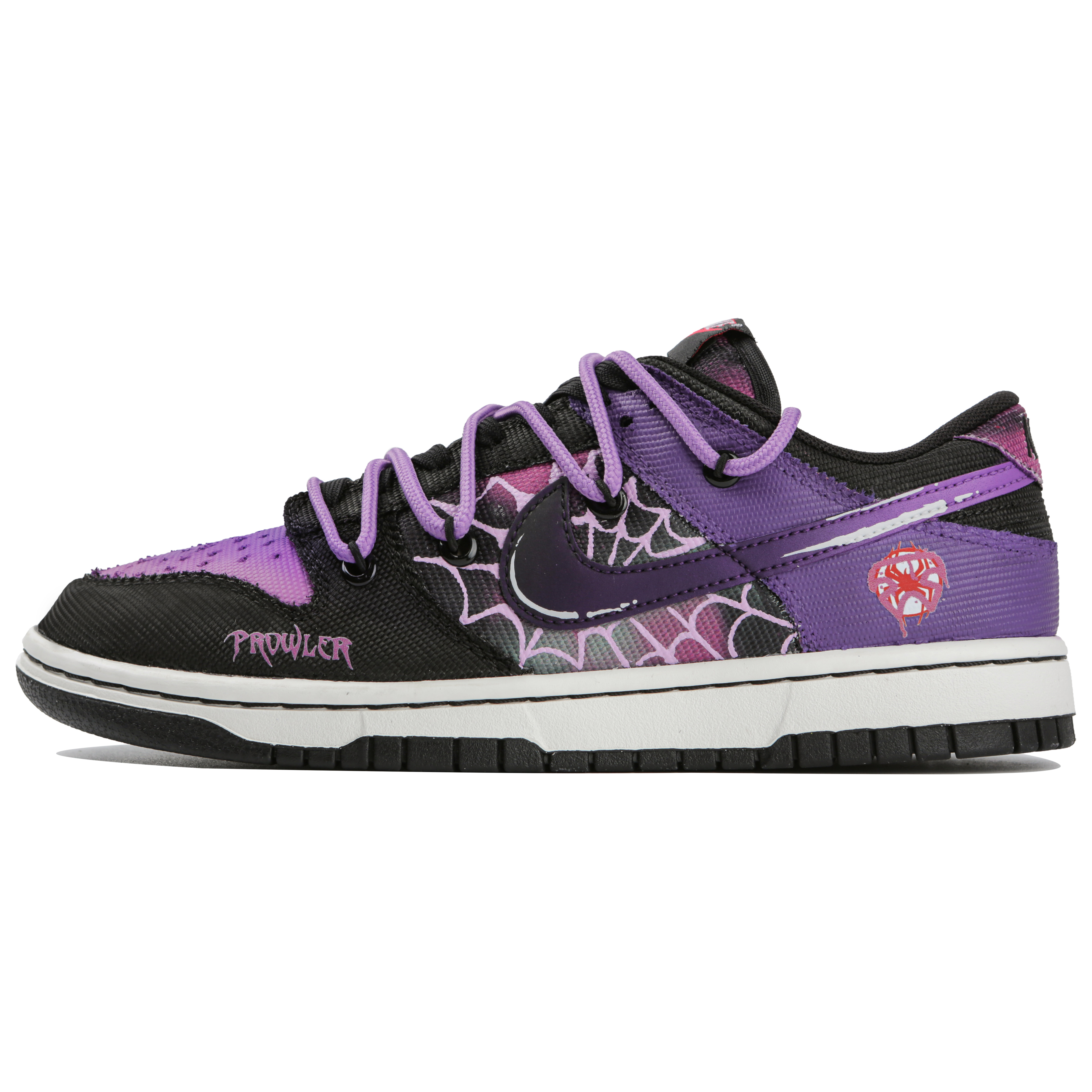 Buy [Zapatos Personalizados] Nike Dunk Low Retro PRM 'Negro Morado' DM0108-002(Team4-男款蜘蛛网)