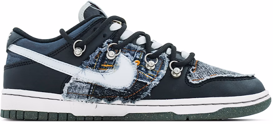 나이키 덩크 로우 레트로 검/흰 (커스텀) DM0108-001(Team肆-D解构牛仔拼接Q) Order 나이키 덩크 로우 레트로 검/흰 (커스텀) DM0108-001(Team肆-D解构牛仔拼接Q)