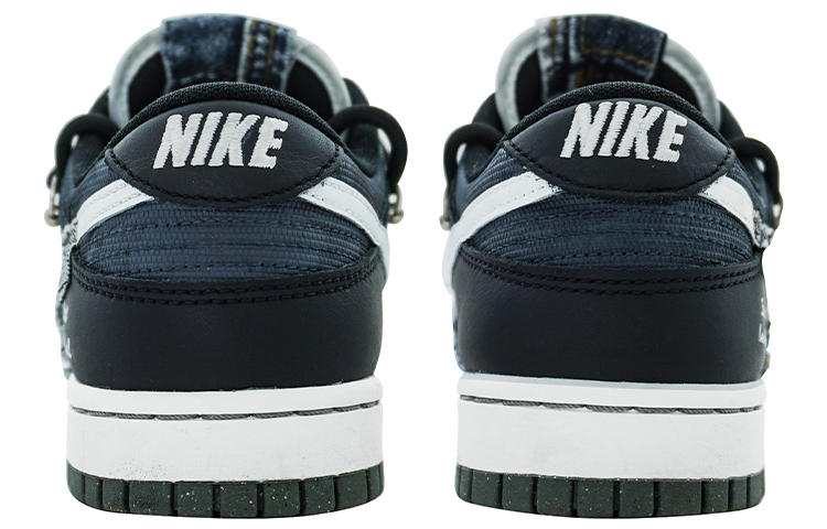 Shop 나이키 덩크 로우 레트로 검/흰 (커스텀) DM0108-001(Team肆-D解构牛仔拼接Q)