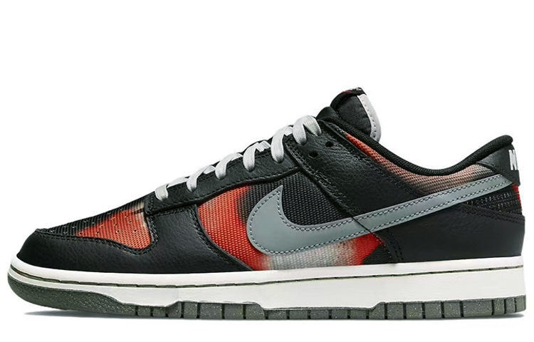 Details for Zapatillas Nike Dunk Low Retro PRM 'Negro Blanco Cáñamo Asimétrico' DM0108-001(Team肆-DUNK牛仔拼接缝布Q)