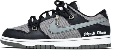 【定製球鞋】Nike Dunk Low Retro PRM 十字架 牛仔布 銀飾 解構綁帶 哥德風 低幫 板鞋 男款 黑灰 Buy 【定製球鞋】Nike Dunk Low Retro PRM 十字架 牛仔布 銀飾 解構綁帶 哥德風 低幫 板鞋 男款 黑灰