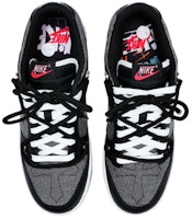 【定製球鞋】Nike Dunk Low Retro PRM 十字架 牛仔布 銀飾 解構綁帶 哥德風 低幫 板鞋 男款 黑灰 Shop 【定製球鞋】Nike Dunk Low Retro PRM 十字架 牛仔布 銀飾 解構綁帶 哥德風 低幫 板鞋 男款 黑灰