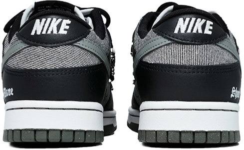 【定製球鞋】Nike Dunk Low Retro PRM 十字架 牛仔布 銀飾 解構綁帶 哥德風 低幫 板鞋 男款 黑灰 Purchase 【定製球鞋】Nike Dunk Low Retro PRM 十字架 牛仔布 銀飾 解構綁帶 哥德風 低幫 板鞋 男款 黑灰