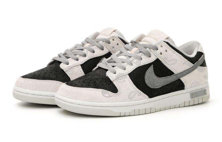 Lookbook [Kasut Custom] Nike Dunk Low Retro PRM 'Kelabu Paisley' DD8338-001(Team15-奶灰腰果花)