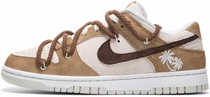 【定制球鞋】 Nike Dunk Low Retro PRM「Vast Grey」熱浪製作 椰子 椰樹 解構綁帶 低幫 板鞋 男款 棕白 Buy 【定制球鞋】 Nike Dunk Low Retro PRM「Vast Grey」熱浪製作 椰子 椰樹 解構綁帶 低幫 板鞋 男款 棕白