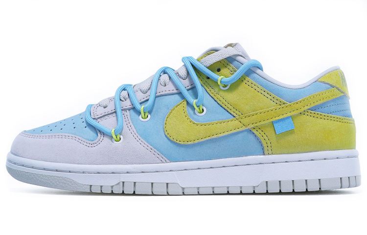 Buy [Kasur Customized] Nike Dunk Low Retro PRM 'Kelabu Biru Kuning Luas' DD8338-001(TeamTen-男款青春活力黄蓝)