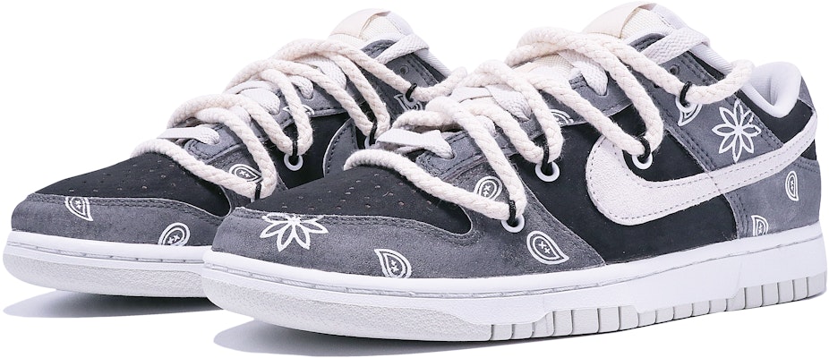 나이키 덩크 로우 레트로 프리미엄 '회색 페이즐리' (59자) DD8338-001(TeamTen-男款复古腰果花灰黑) Lookbook 나이키 덩크 로우 레트로 프리미엄 '회색 페이즐리' (59자) DD8338-001(TeamTen-男款复古腰果花灰黑)