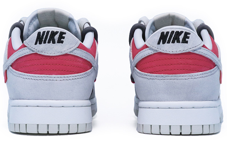 Purchase 【訂製球鞋】 Nike Dunk Low Retro PRM Vast Grey 文字 校園風 氧化 紅色皮牌 簡約 手工做舊 復古 休閒 低幫 板鞋 男款 黑灰紅