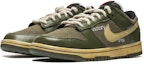 Lookbook 【定制球鞋】Nike Dunk Low Retro 野鶴製造 PRM 勝利 貼布 解構雙鞋帶 麻製布面 耐磨 低幫 板鞋 男款 綠色