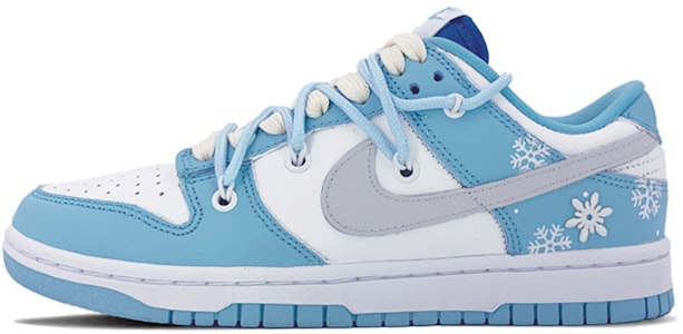 【定制球鞋】 Nike Dunk Low Retro QS "Argon" 解構鞋帶 高街 藍色生死戀 雪花刺繡貼 低幫 板鞋 男女同款 藍白色 Buy 【定制球鞋】 Nike Dunk Low Retro QS "Argon" 解構鞋帶 高街 藍色生死戀 雪花刺繡貼 低幫 板鞋 男女同款 藍白色