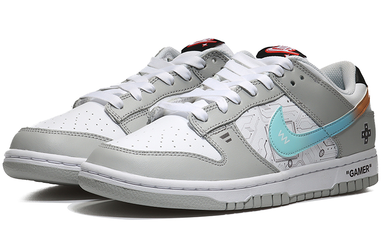 Lookbook 【カスタムシューズ】ナイキ ダンク ロー レトロ SE 'サイバーパンク ブルー-オレンジ グラデーション スウッシュ' DR9654-001(Team10-头号玩家QD)