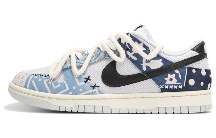 Buy [Zapatillas Personalizadas] Nike Dunk Low Retro SE 'Denim Gris Azul Paisley' DO9776-001(Team24-男款蓝染)
