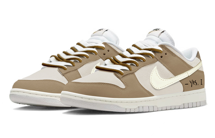 Lookbook 나이키 덩크 로우 SE '모카 헤이즐넛' (커스텀) DO9776-001(TeamY-男款复古白棕)