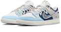 Lookbook 【定制球鞋】Nike Dunk Low Retro SE 皇家藍 海洋 銀勾 解構綁帶 高街 低幫 板鞋 男款 灰藍色