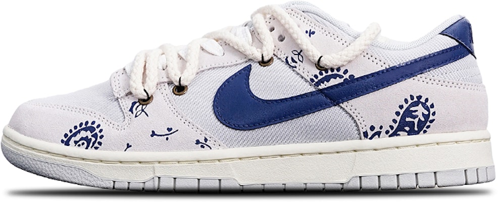 나이키 덩크 로우 레트로 SE '화이트 블루 페이즐리' (Nike Dunk Low Retro SE '화이트 블루 페이즐리') DO9776-001(TeamT-A款蓝钩腰果花QD) Buy 나이키 덩크 로우 레트로 SE '화이트 블루 페이즐리' (Nike Dunk Low Retro SE '화이트 블루 페이즐리') DO9776-001(TeamT-A款蓝钩腰果花QD)
