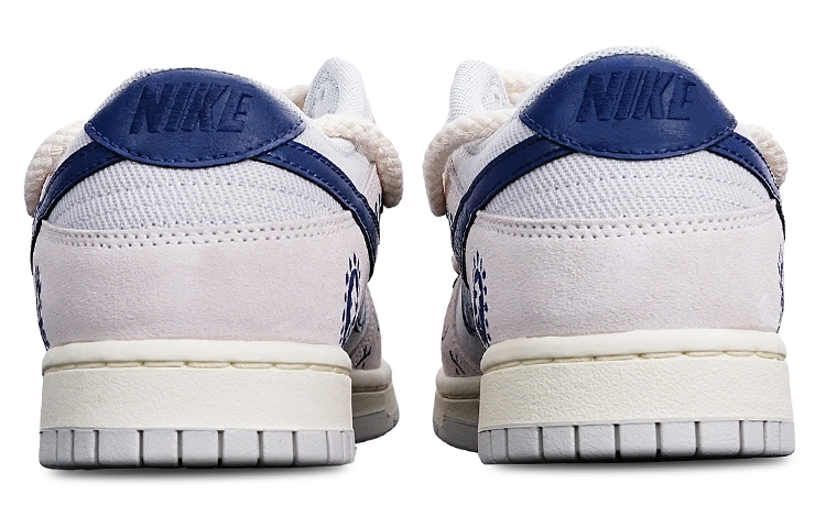 Shop [Zapatillas Personalizadas] Nike Dunk Low Retro SE 'Blanco Azul Paisley' DO9776-001(TeamT-A款蓝钩腰果花QD)
