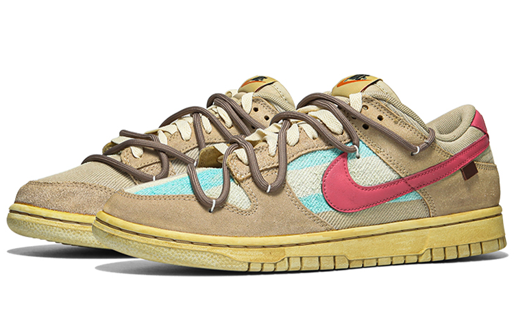 Lookbook [Sneakers Kustom] Nike Dunk Low Retro SE 'Piala Dunia Argentina Garis Pink Coklat' DO9776-001(Teamfour-男款阿根廷条纹)
