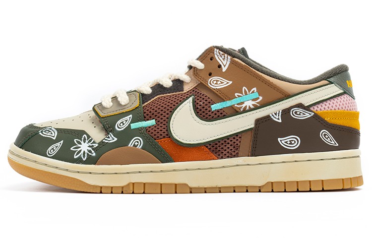 Buy [Zapatos Personalizados] Nike Dunk Low Scrap 'Archeo Brown' DB0500-200(TeamB-男款拼接款腰果花)