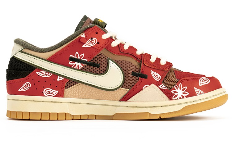 Order [Sepatu Kustom] Nike Dunk Low Scrap 'Archeo Brown' DB0500-200(TeamB-男款拼接红棕腰果花)