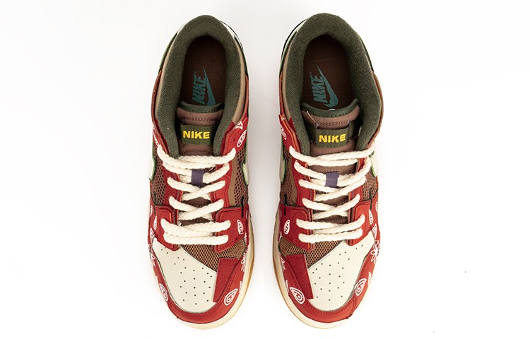 Shop [Sepatu Kustom] Nike Dunk Low Scrap 'Archeo Brown' DB0500-200(TeamB-男款拼接红棕腰果花)