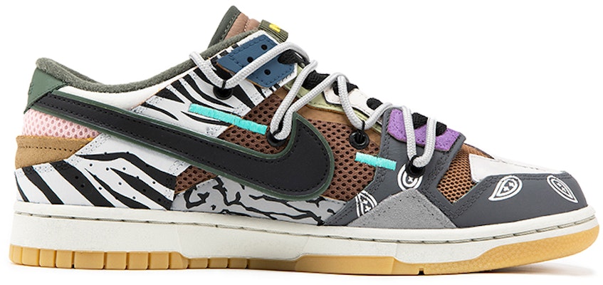 나이키 덩크 로우 스크랩 "아키오 브라운 왓더" 커스텀 DB0500-200(TeamB-男款what-the拼接) Order 나이키 덩크 로우 스크랩 "아키오 브라운 왓더" 커스텀 DB0500-200(TeamB-男款what-the拼接)