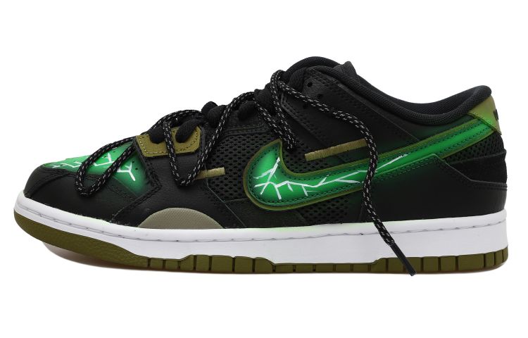 [Custom Shoes] Nike Dunk Low Scrap 'Black Olive Electric Flash'