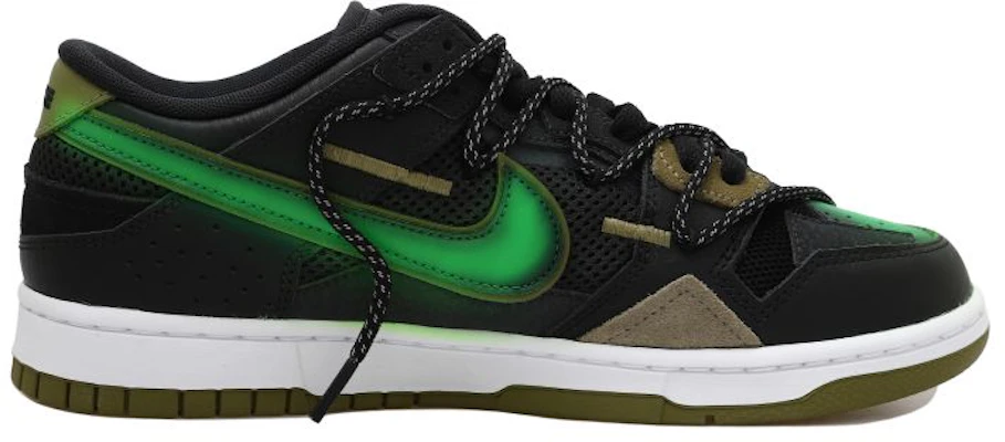 【訂製球鞋】 Nike Dunk Low Scrap "Black Olive" 螢光閃電 解構風 縫合怪 低筒 板鞋 男款 黑綠色 Order 【訂製球鞋】 Nike Dunk Low Scrap "Black Olive" 螢光閃電 解構風 縫合怪 低筒 板鞋 男款 黑綠色