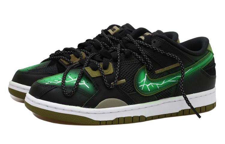 [Custom Shoes] Nike Dunk Low Scrap 'Black Olive Electric Flash' 圖 3