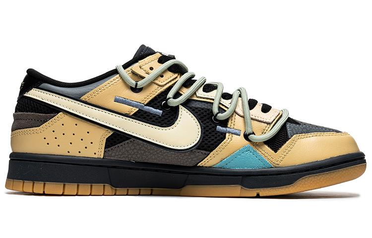 Order [Nike Dunk Custom] Nike Dunk Low Scrap 'Hitam Kuning Grafiti' DB0500-001(TeamB-男款电玩黑黄)
