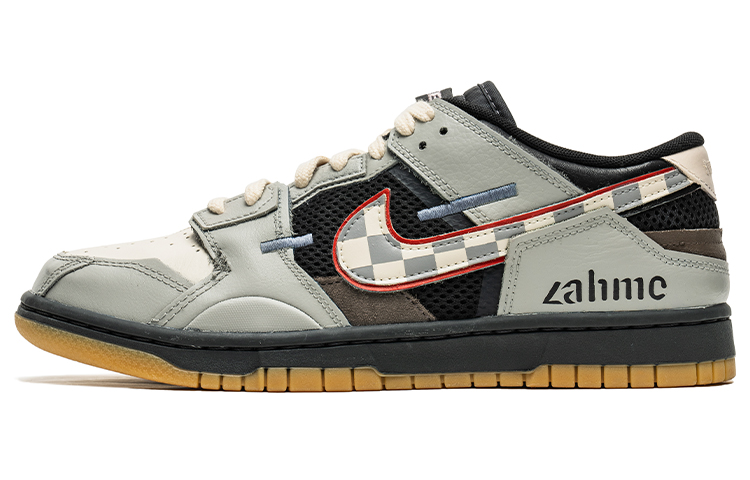 Order [Sepatu Custom] Nike Dunk Low Scrap 'Papan Catur' DB0500-001(TeamB-男款棋盘格灰白G-BOX)