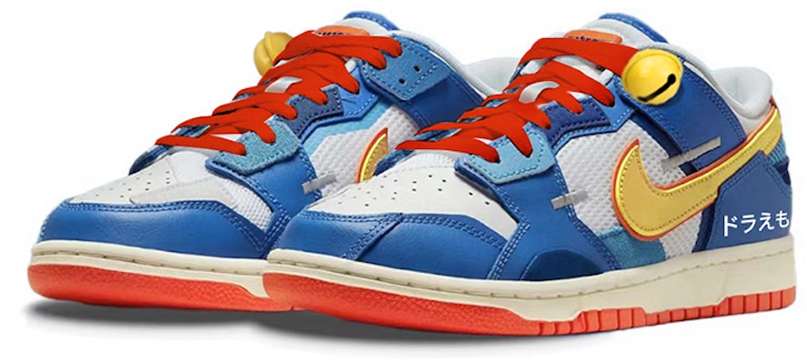나이키 덩크 로우 스크랩 '닉스' (커스텀) DM0128-100(TeamY-男女款哆啦A梦蓝白橙) Lookbook 나이키 덩크 로우 스크랩 '닉스' (커스텀) DM0128-100(TeamY-男女款哆啦A梦蓝白橙)