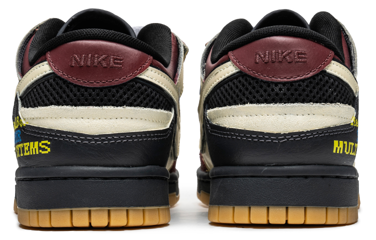 Shop [Kasur Kustom] Nike Dunk Low Scrap 'Maroon Graffiti' DB0500-001(TeamB-男款电玩酒红)