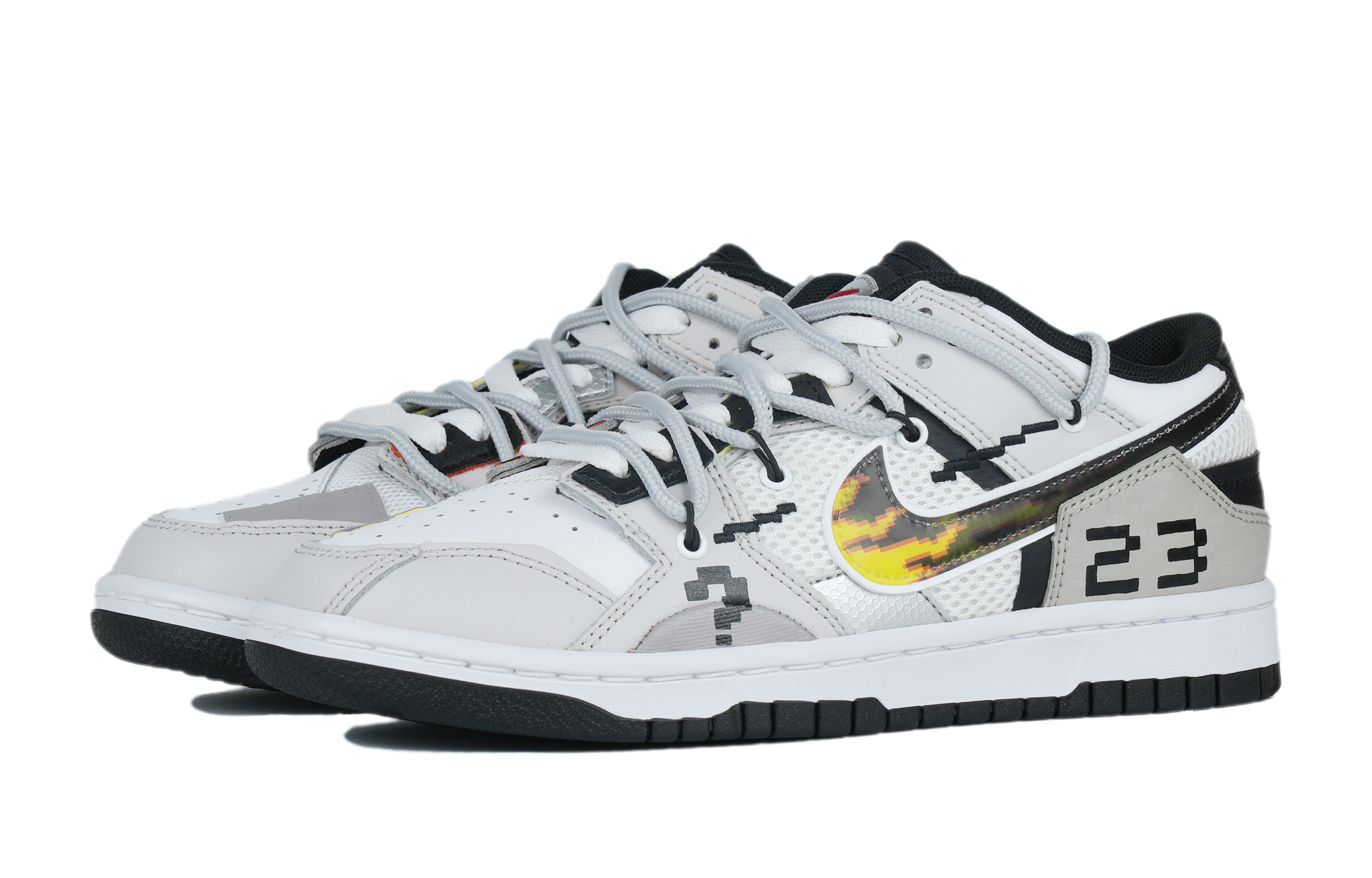 Shop [Sepatu Kustom] Nike Dunk Low Scrap 'Pixel Box Spesial oleh Fat Craftsman' DX6058-101-466148