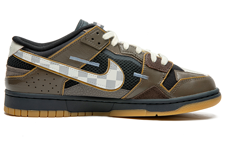 Order 나이키 덩크 로우 스크랩 "레트로 퓨처 - 블랙 브라운" (커스텀) DB0500-001(TeamB-男款棋盘格棕)