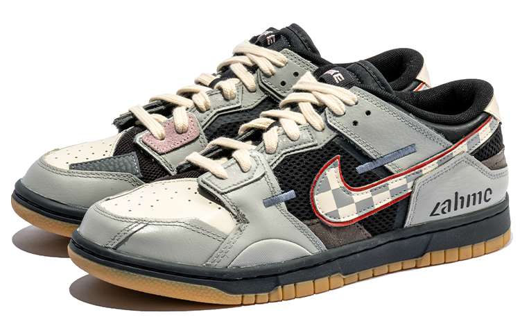 Lookbook [Sepatu Kustom] Nike Dunk Low Scrap 'Retro Future Abu-Putih' DB0500-001(TeamB-男款棋盘格灰白)