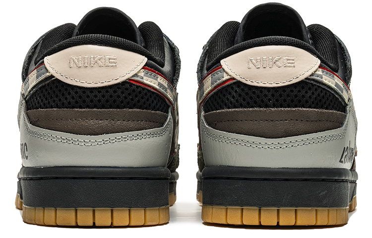 Shop [Sepatu Kustom] Nike Dunk Low Scrap 'Retro Future Abu-Putih' DB0500-001(TeamB-男款棋盘格灰白)