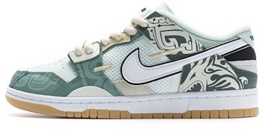 【客製化球鞋】Nike Dunk Low Scrap "Sea Glass" 鷹雀製造 新年主題 青銅器 年獸 暗紋 拼接 低筒 板鞋 男款 白綠 Order 【客製化球鞋】Nike Dunk Low Scrap "Sea Glass" 鷹雀製造 新年主題 青銅器 年獸 暗紋 拼接 低筒 板鞋 男款 白綠