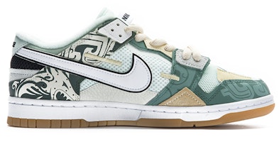 【客製化球鞋】Nike Dunk Low Scrap "Sea Glass" 鷹雀製造 新年主題 青銅器 年獸 暗紋 拼接 低筒 板鞋 男款 白綠 Lookbook 【客製化球鞋】Nike Dunk Low Scrap "Sea Glass" 鷹雀製造 新年主題 青銅器 年獸 暗紋 拼接 低筒 板鞋 男款 白綠