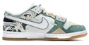 Lookbook 나이키 덩크 로우 스크랩 '씨글래스 설날' (커스텀) DB0500-100(TeamB-男款青铜器新年白绿)