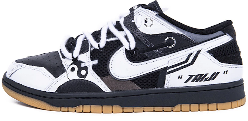 【定制球鞋】 Nike Dunk Low Scrap 太極 陰陽 解構鞋帶 低幫 板鞋 男款 黑白 Buy 【定制球鞋】 Nike Dunk Low Scrap 太極 陰陽 解構鞋帶 低幫 板鞋 男款 黑白